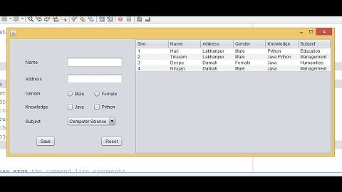 Display data from SQL database into jtable in java