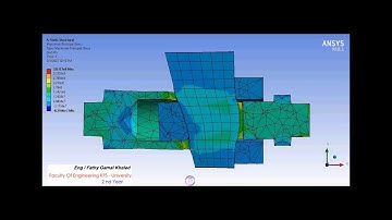 Maximum principal stress on cotter joint using ansys