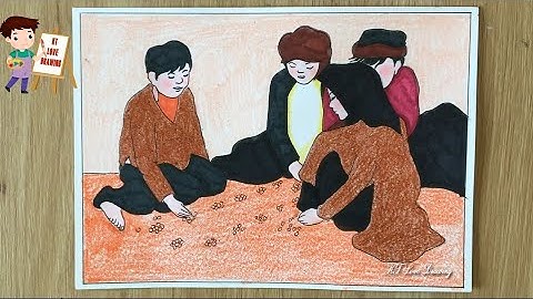 Vẽ mô phỏng tranh lụa của họa sĩ Nguyễn Phan Chánh | Nét đẹp trong tranh lụa HS Nguyễn Phan Chánh