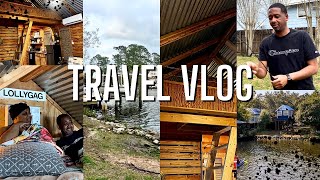 TRAVEL VLOG | GETAWAY CABIN + TOUR | STAYING IN A TINY HOUSE | HE WASN’T EXPECTING THIS