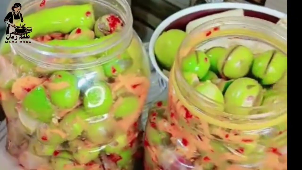 سر تخليل الزيتون البلدي على أصوله لرمضان 🌿| طعم زمان وريحتُه تفتح النفس 😍