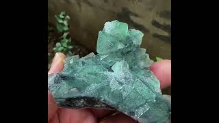 Video preview: Sugar-Frosted Green Octahedral Fluorite — Fujian, China | Natural Mineral Specimen