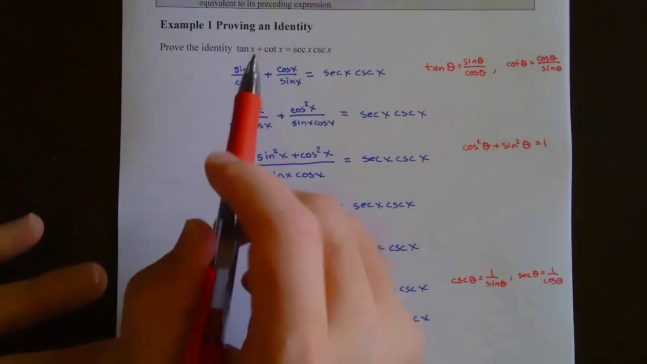 Proving Trigonometric Identities Day 1 - YouTube