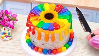 How To Make Rainbow Cake Dessert 💗 Beautiful Mini Cake Recipe 💗