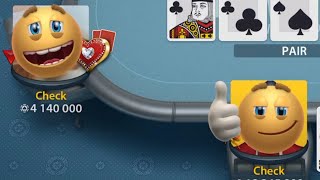 Pokerist: Player shoving All In - IOS poker game iPhone online