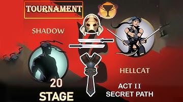 Shadow fight 2 | ACT - II SECRET PATH | TOURNAMENT | STAGE - 20 | SHADOW vs HELICAT | D-C-D GAMING