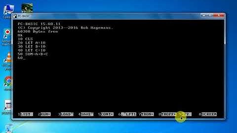 PROGRAM TO FIND SUM AND AVERAGE OF NUMBERS USING GW-BASIC