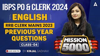 IBPS PO & Clerk 2024 | English Previous Year Questions #4 | By Kinjal Gadhavi