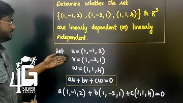 Linearly Dependent in Tamil | Random Process and Linear Algebra in Tamil | Unit 4 | Problem 2