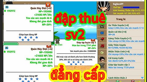 Ngoc Rong Online: Đẳng cấp đập thuê đồ 6s 7s của gianho sv2 là đây sao? hack game top 1 sever