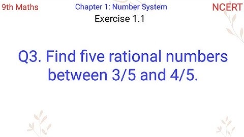Find five rational numbers between 3/5 and 4/5.