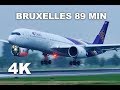 89 MIN Plane Spotting at Brusseles Airport BRU - Landings, Take offs & Taxis 4K