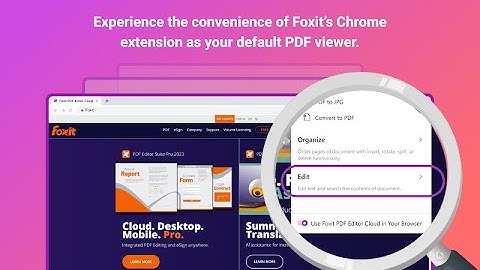 Foxit PDF Editor Cloud for Google Chrome - Get the Chrome extension now!