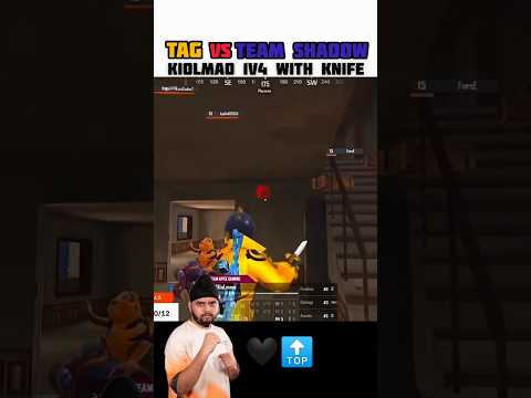 KIOLMAO 1V4 CLUTCH WITH KNIFE 🔪 TEAM APEX GAMING VS TEAM SHADOW 🤯#shorts