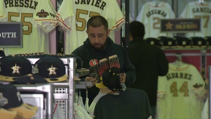 2022 World Series: Houston Astros unveil new Gold Rush collection,  available for fans to purchase at Gold Rush event on March 22 - ABC13  Houston