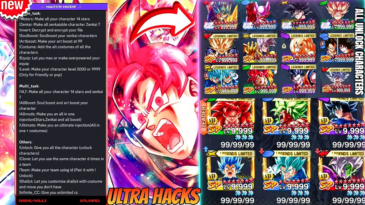 Dragon Ball Legends UNLOCK ALL MOD MENU V5 5 1 CHARACTERS Unlock Dragon Ball Legends UNLOCK ALL MOD MENU V5 5 1 CHARACTERS Unlock