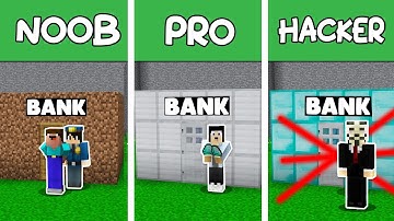 Minecraft NOOB vs PRO vs HACKER : BANK ROBBERY in minecraft | Animation