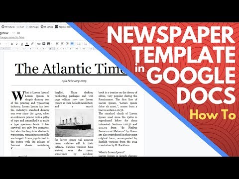 Editable Newspaper Template Google Docs - How to Make a Newspaper on Google Docs