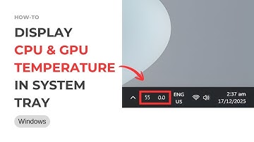 How to Show CPU and GPU Temperature in Windows System Tray | Real-Time Monitoring Tutorial