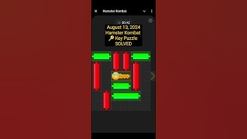 Hamster Kombat MiniGame Key Puzzle Solution | August 13, 2024 | #hamsterkombat #key