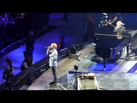 Ed Sheeran & Elton John 'Afire Love' Wembley Stadium 10.07.15 HD