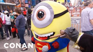 ⁣Triumph Takes On Times Square Mascots  - CONAN on TBS