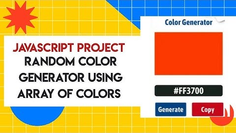 #1 Random Color Generator With source code (Using an array ) JavaScript Project for beginner
