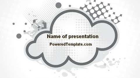 Stylized Cloud PowerPoint Template by PoweredTemplate.com