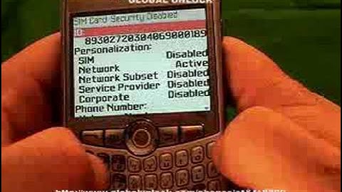 How To Unlock A AT&T Blackberry 8800 by Code (Video) - globalunlock.com