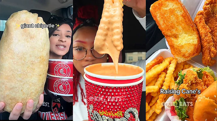 Asmr EATING 🍔| 166 | GIANT chipotle burrito, jollibee, chick-fil-a, Raising Canes, Cinnabon and more