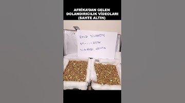 Sahte Altın Dolandırıcılığı: Afrika
