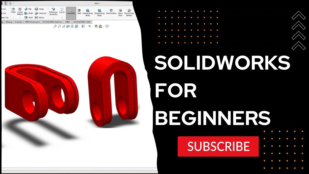 Solidworks tutorial for beginners exercise no.5 - YouTube