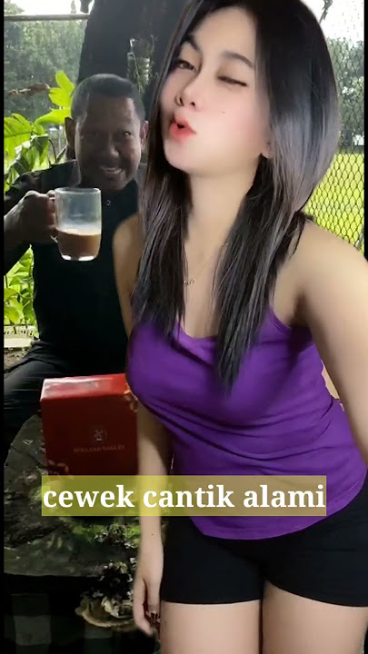 minum kopi di temani cewek cantik alami @ngguyu_dewe