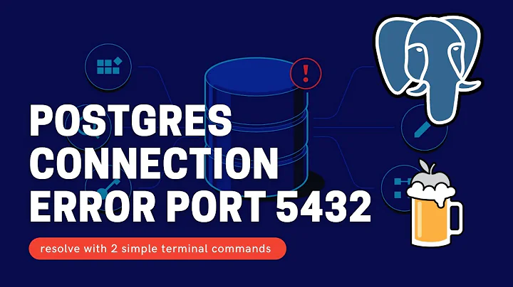 Postgres Connection error | could not start on port 5432 | vigneshacker