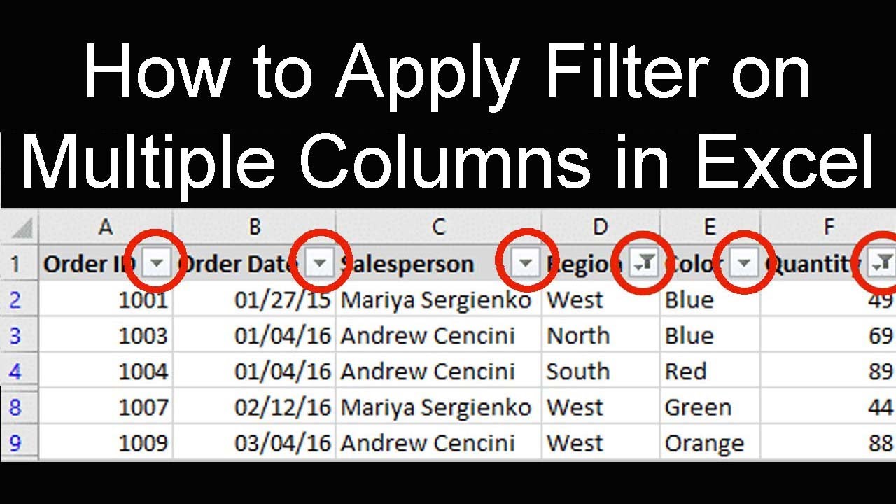 how-to-apply-multiple-filters-in-excel-youtube