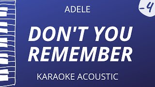 Don't You Remember - Adele (Acoustic Karaoke) Lower Key