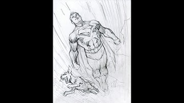 SUPERMAN and KRYPTO (like) Livestream SKETCHING