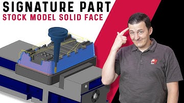 Mastercam Stock Model Solid Face using Printer Cartridge | Mastercam 2022 Signature Parts