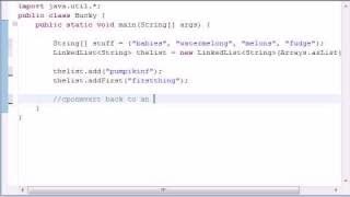 Intermediate Java Tutorial - 8 - Converting Lists to Arrays