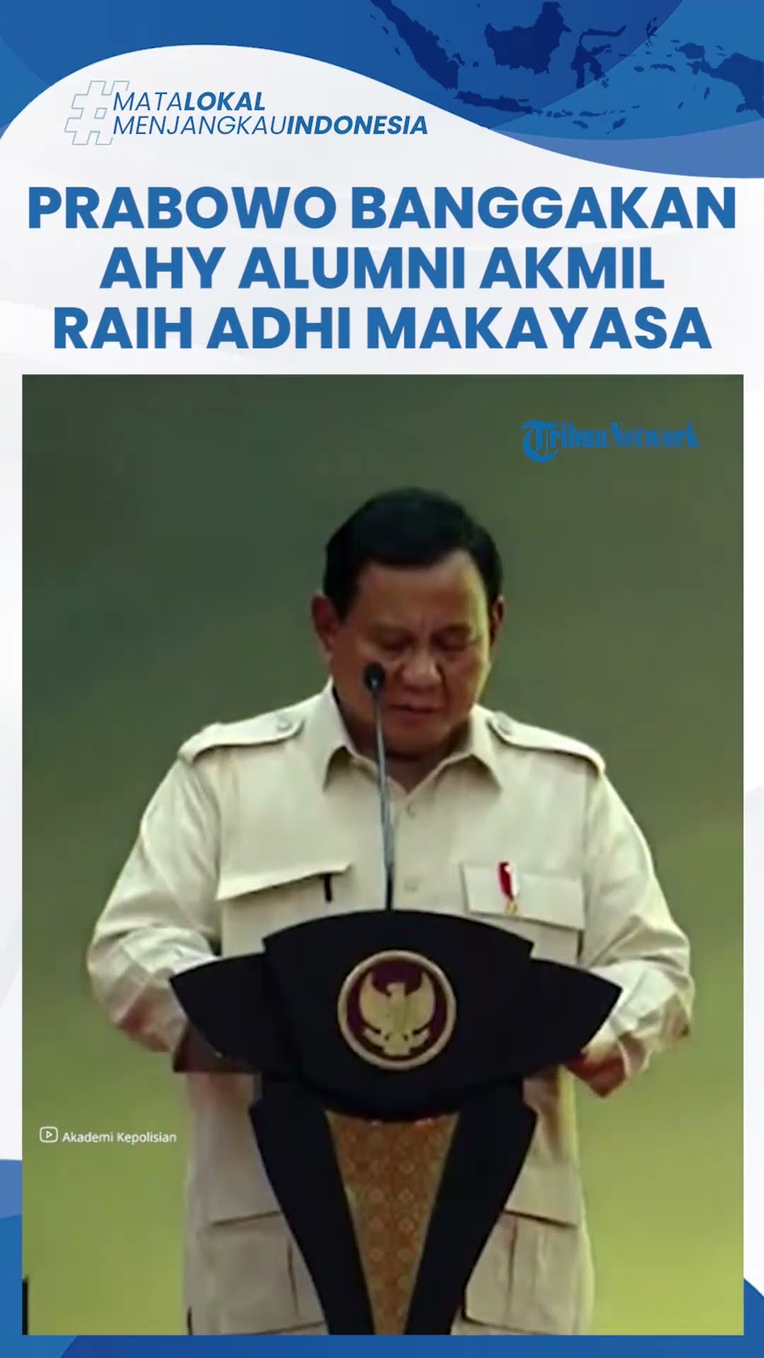 Presiden Prabowo Banggakan AHY Peraih Adhi Makayasa, Singgung Pemimpin Harus Pilih Orang Terbaik