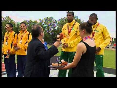 Athletics - men's 800m T11 Medal Ceremony - 2013 IPC Athletics World
Championships, Lyon