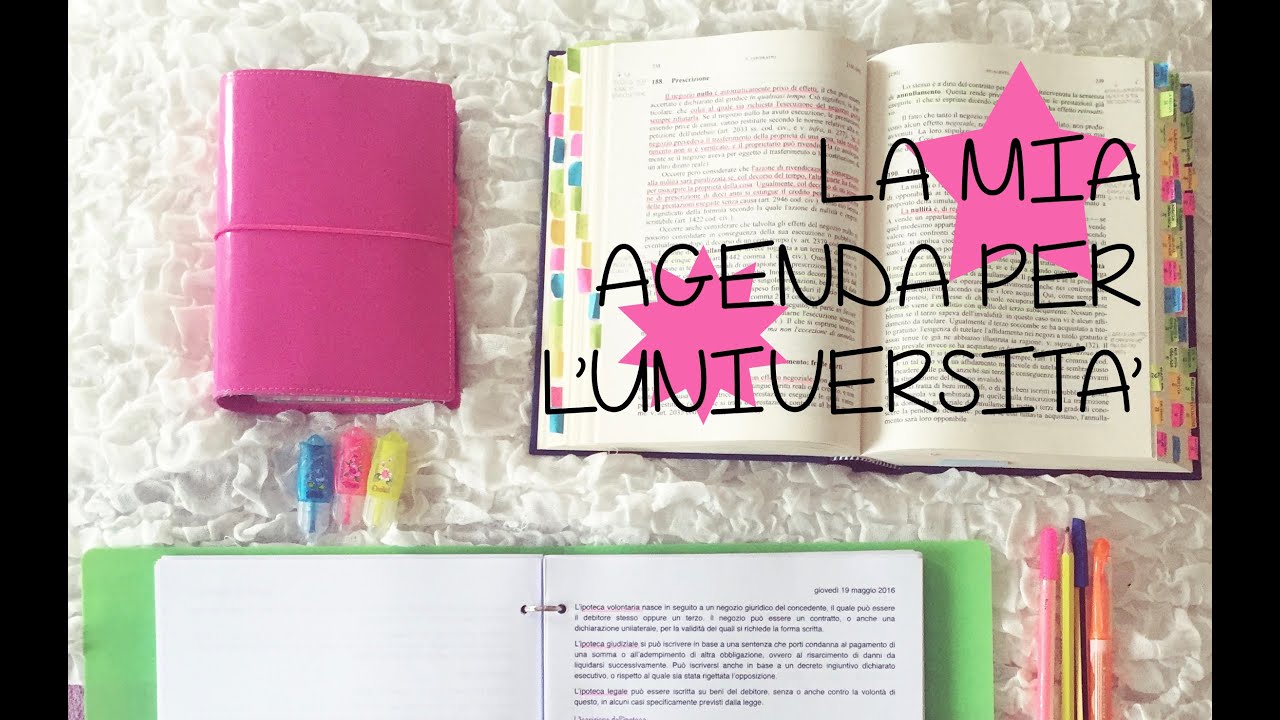 Setup Agenda per l'Università ♕