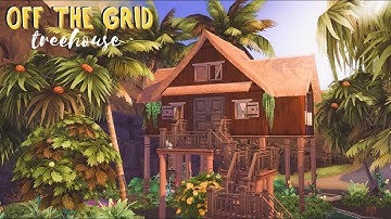 Off The Grid Treehouse 💡🔌 // Sims 4 Island Living Speed Build