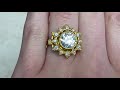 Vintage Buccellati 2.33CT Old European Diamond - Buccellati Diamond Starburst Ring - Hand Video