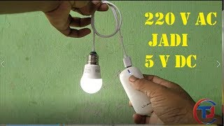 Cara Membuat Lampu Malam LED Ke Listrik AC 220 Volt.. 