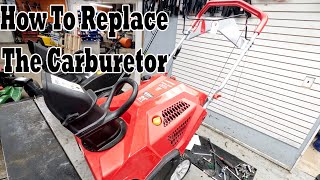 Troy Bilt Snowblower Squall 208E Won't Start Or Surges - Repair With Carburetor Replacement