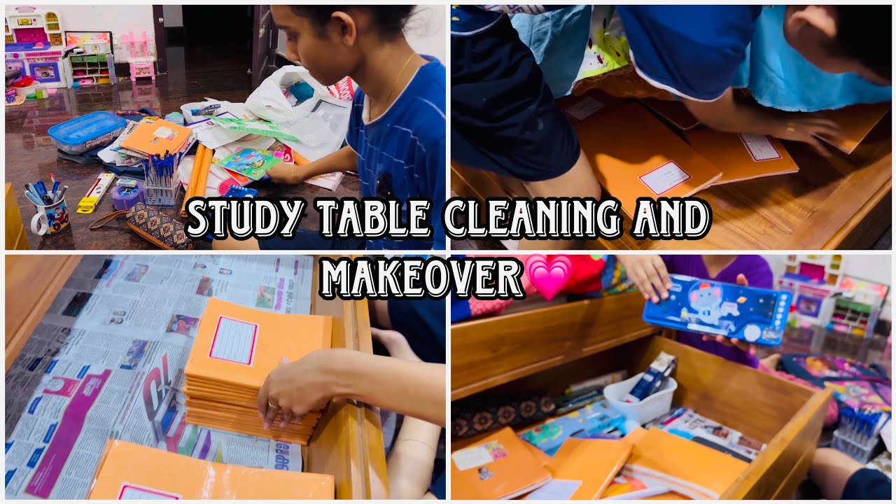 Study Table Cleaning & Makeover..vismayaart