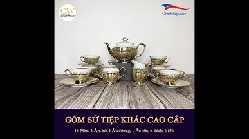 Bộ Bình Uống Trà Cao Cấp Sang Trọng CS MT LH 111 (Gốm Sứ Tiệp Khắc) Hand Made