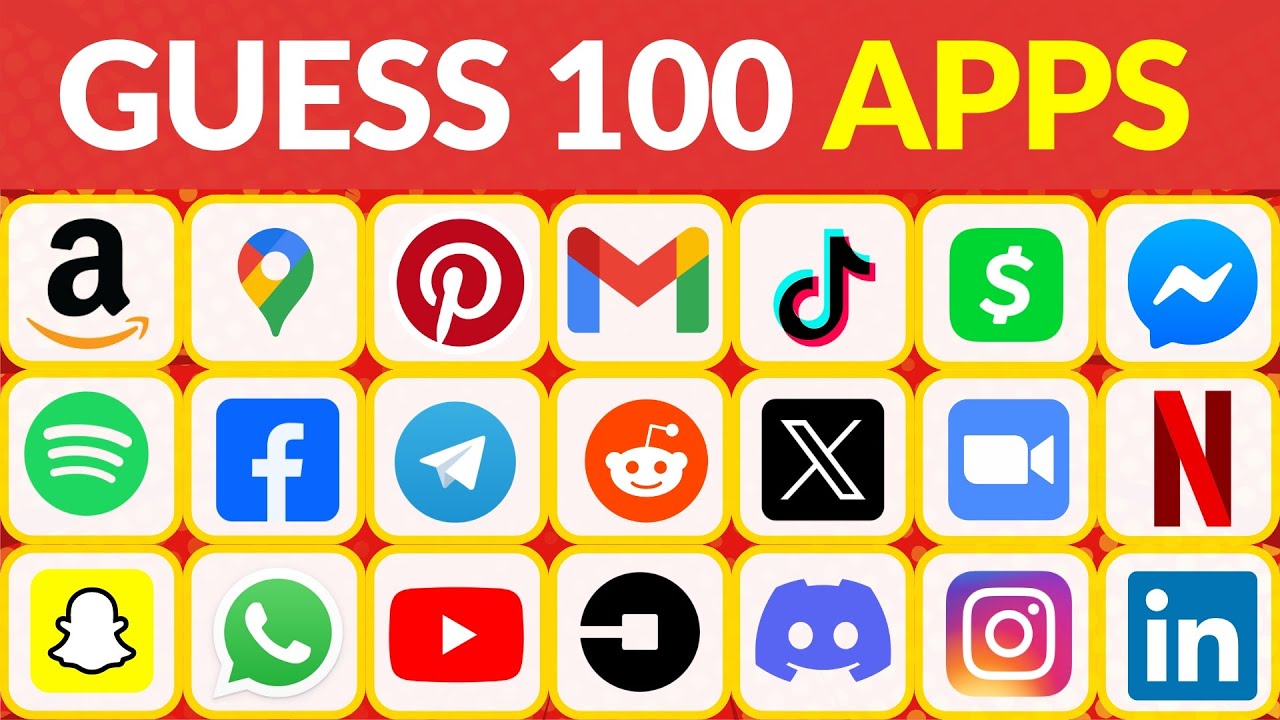 Guess 100 App Logos in 3 seconds - YouTube