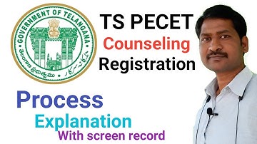 TS PECET Web Counseling Registration, | by SRINU PET CREATIONS, telangana, in telugu video,